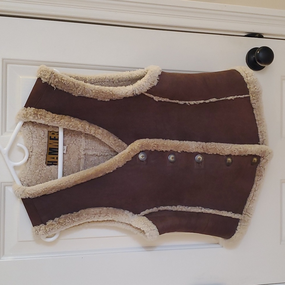 Hammer International shearling vest, size L